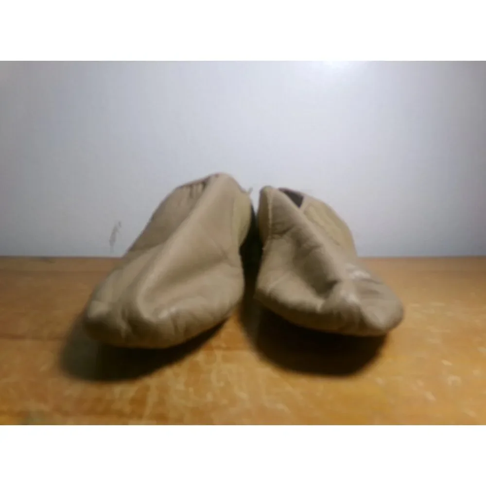 Pre-Owned Dance Jazz Shoes Bloch Child 11.5M Tan Leather Slip On Split Sole